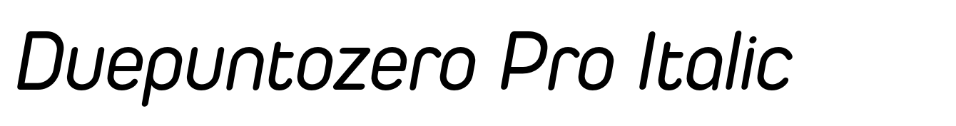 Duepuntozero Pro Italic